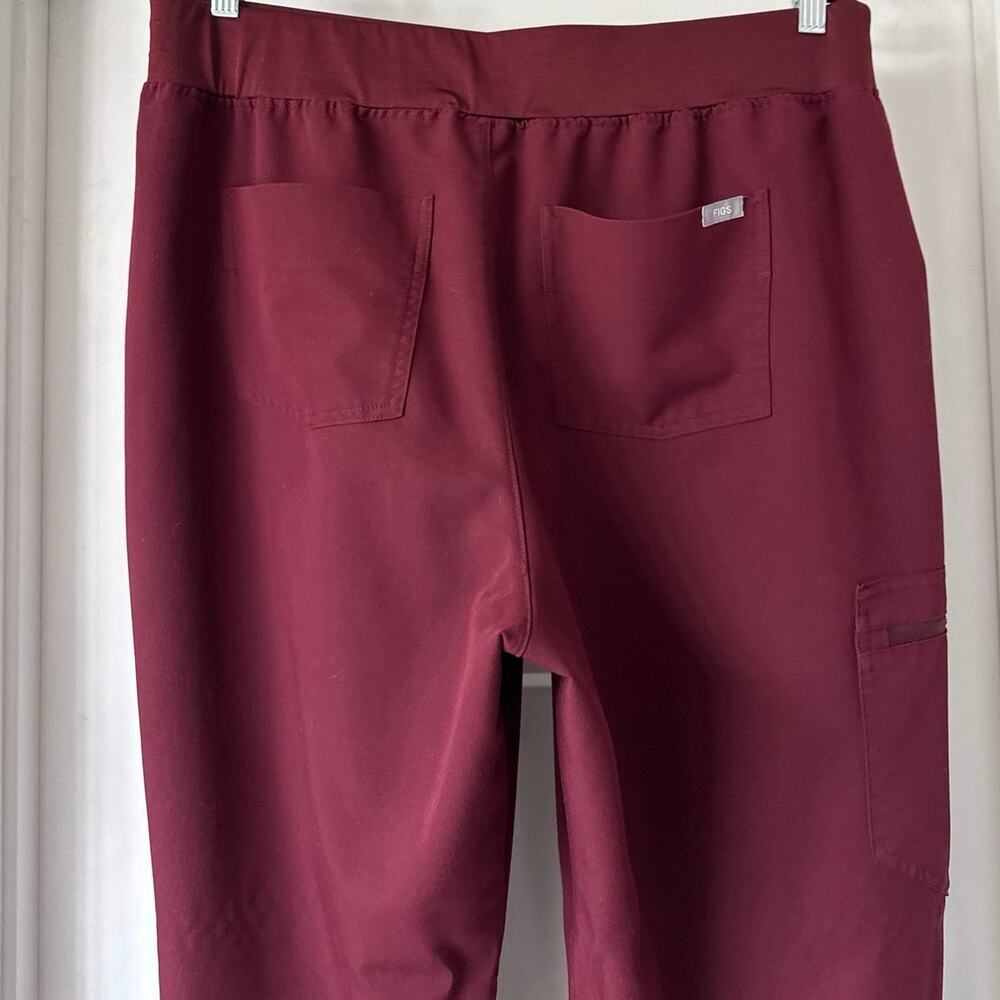 Figs High Waisted Zamora Jogger Scrub Pants Women's XXL Maroon *EUC - Picture 5 of 7